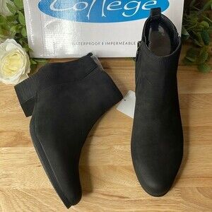 Aqua College Womens Isla Suede Waterproof Ankle Boots Black 8.5 W